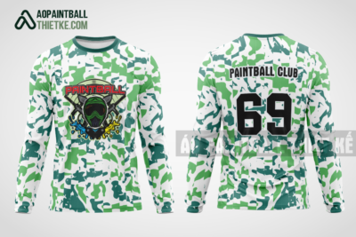 Mẫu áo đồng phục Paintball CLB Hà Nội màu xanh lá thiết kế chính hãng APB1